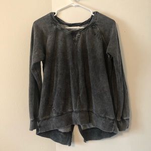 Ocean Drive Dark Gray Sweatshirt with Zipper Back